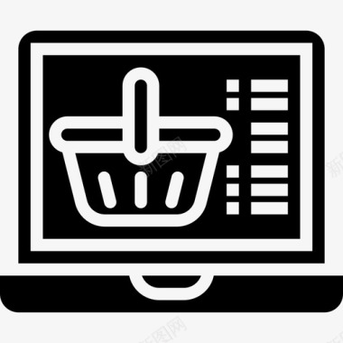 在线购物电子商务108填充图标图标