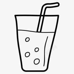 麦秸汽水冷饮果汁图标高清图片