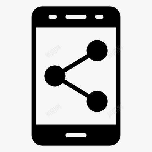 电话共享连接共享图标svg_新图网 https://ixintu.com 传输 共享 技术填充图标 电话共享 连接
