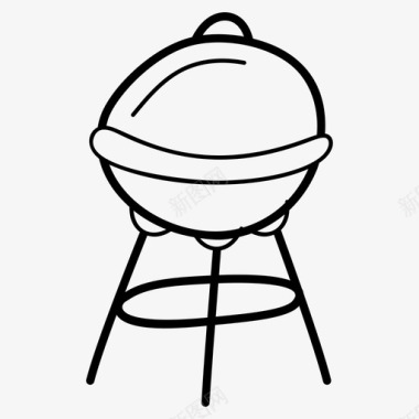 烧烤木炭烧烤烹饪图标图标