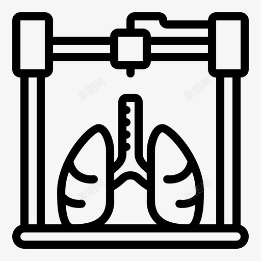 3d肺呼吸医疗图标svg_新图网 https://ixintu.com 3d打印人体器官 3d肺 医疗 呼吸 打印