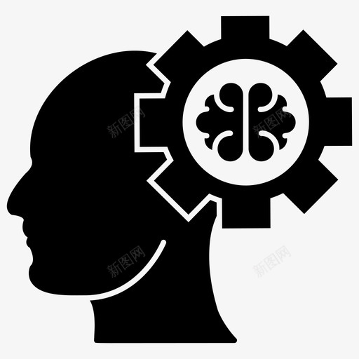 头脑风暴人工智能大脑开发图标svg_新图网 https://ixintu.com 人工智能 创造性思维 大脑处理 大脑开发 头脑风暴 项目管理和团队合作字形矢量图标集