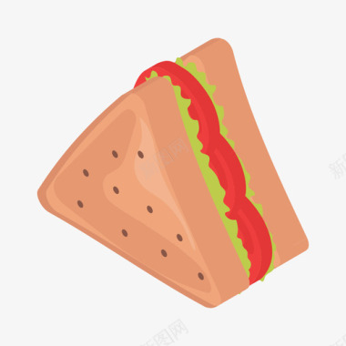 三明治快餐72平的图标图标
