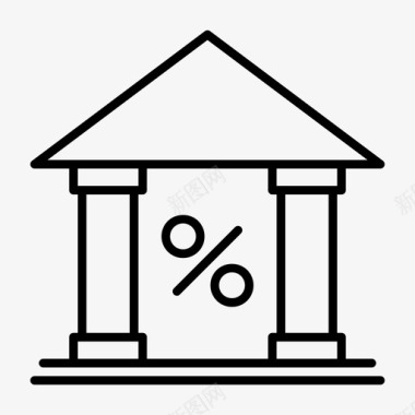 公司百分比建筑物办公室图标图标