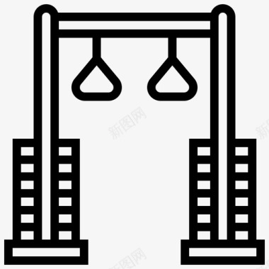 缆绳机健身房滑轮图标图标