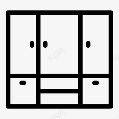 衣柜卧室家具图标图标