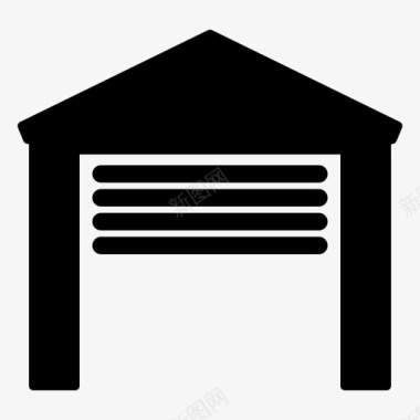 车库停车场房地产图标图标