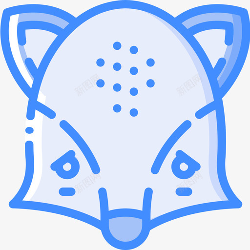 獾可爱的图标5蓝色svg_新图网 https://ixintu.com 可爱 图标 爱的 蓝色