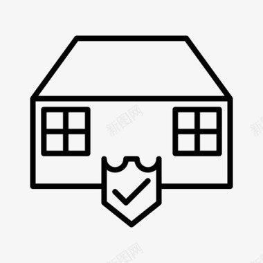 家庭安全房子保险箱图标图标