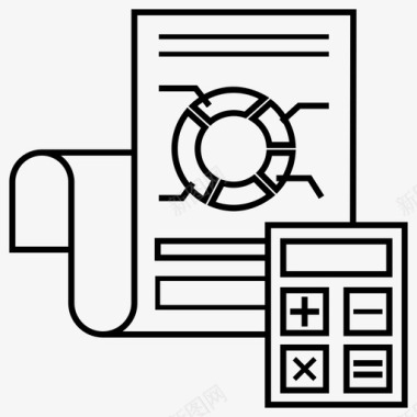 统计报告会计报告分析图标图标