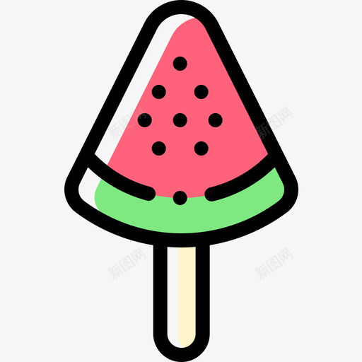 冰棒甜点和糖果7颜色省略图标svg_新图网 https://ixintu.com 冰棒 甜点 省略 糖果 颜色