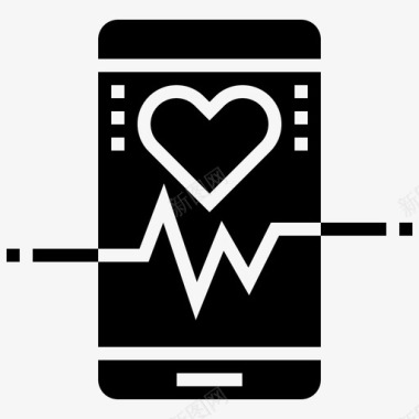 心率应用程序智能手机图标图标