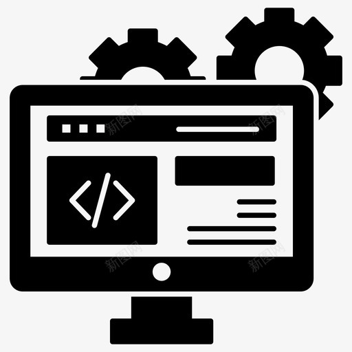 web开发计算机软件工程图标svg_新图网 https://ixintu.com glyph web 信息 元素 关于 向量 图形 图标 开发 标的 配置