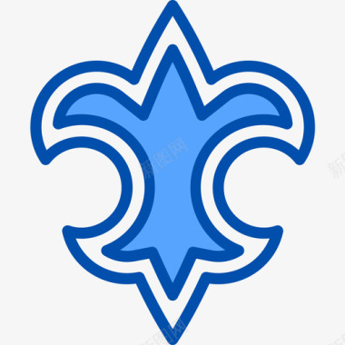 FleurDeLis野营户外3蓝色图标图标