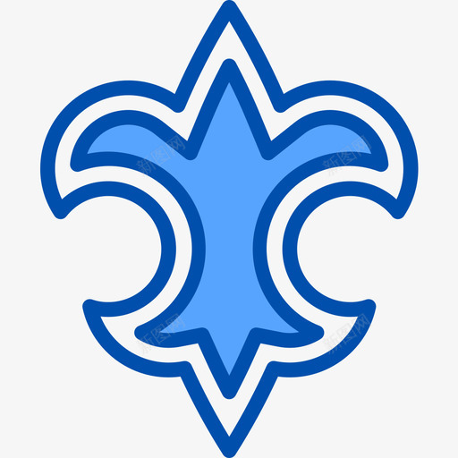 FleurDeLis野营户外3蓝色图标svg_新图网 https://ixintu.com De Fleur Lis 户外 蓝色 野营