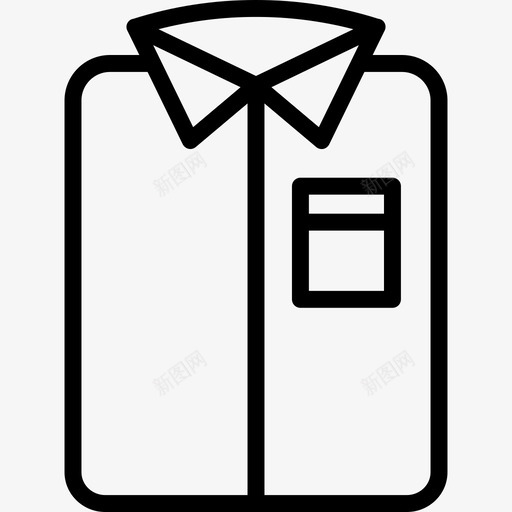 衬衫男士配件5直线型图标svg_新图网 https://ixintu.com 男士配件5 直线型 衬衫