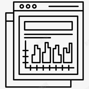 web窗口条形图分析增长分析图标图标