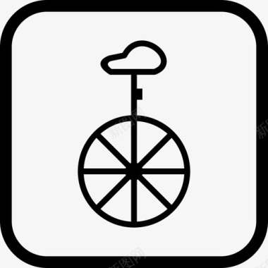 独轮车杂技演员马戏团图标图标