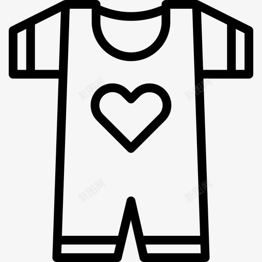 婴儿服装婴儿107直线型图标svg_新图网 https://ixintu.com 婴儿 服装 直线 线型
