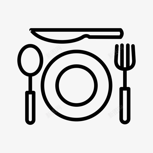 两道菜叉子厨房用具图标svg_新图网 https://ixintu.com 厨房用具 叉子 盘子 道菜 餐具