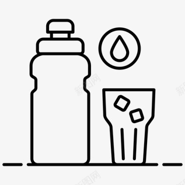 水瓶饮料冷水图标图标