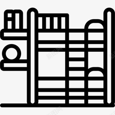 床铺室内21直线型图标图标