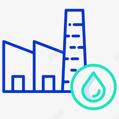 工厂水10轮廓颜色图标图标