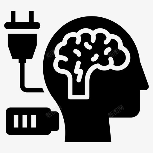心智能量活跃心智脑力图标svg_新图网 https://ixintu.com 力量 向量 字形 心智 想法 活跃 灵感 能量 脑力 集合