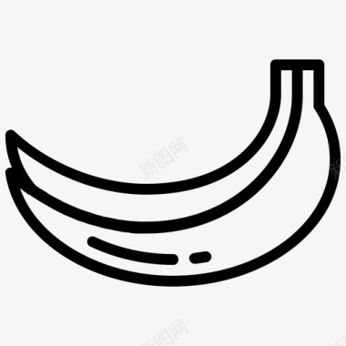 香蕉食品新鲜图标图标