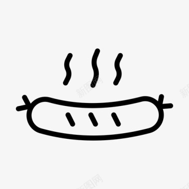 香肠烧烤30直式图标图标