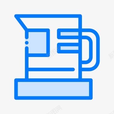 水壶咖啡茶1蓝色图标图标