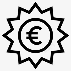 欧元促销价格欧元价格标签图标高清图片