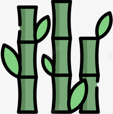 竹健康16线性颜色图标图标