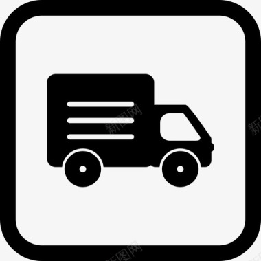 卡车运输旅行图标图标