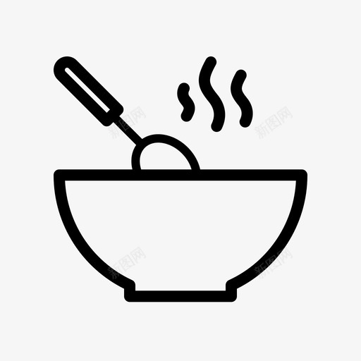 热的食物碗热汤图标svg_新图网 https://ixintu.com 热汤 食物