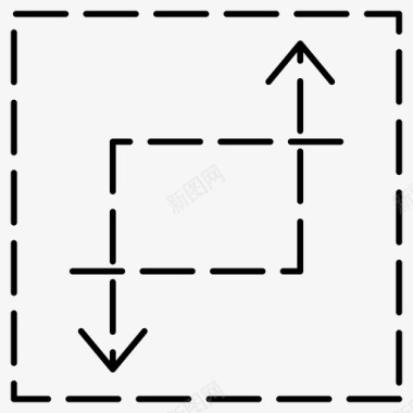 方向箭头箭头和虚线图标图标