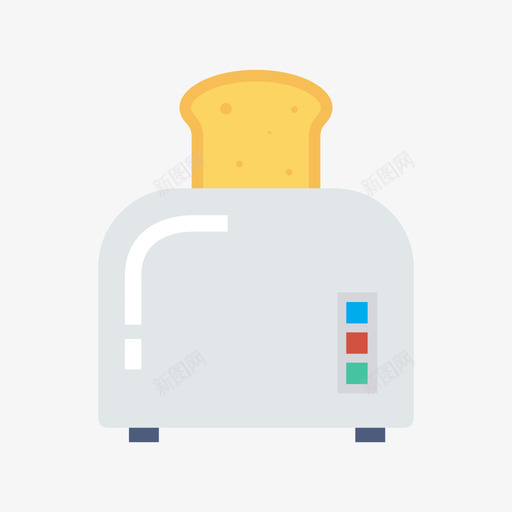 烤面包机家用设备和电器5扁平图标svg_新图网 https://ixintu.com 家用设备和电器5 扁平 烤面包机