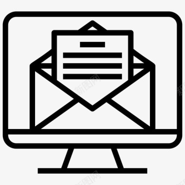 业务电子邮件向量业务文档业务电子邮件图标图标