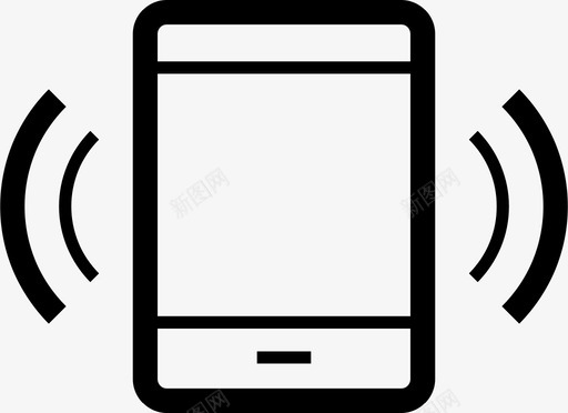 手机声音振动图标svg_新图网 https://ixintu.com 声音 手机 振动
