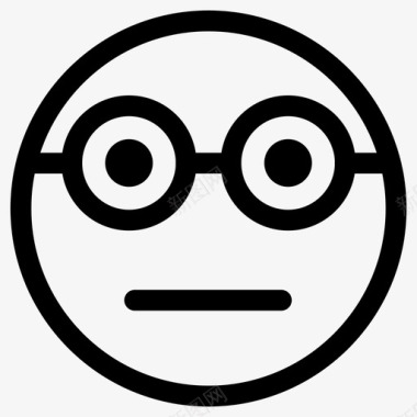 表情眼镜表情符号微笑图标图标