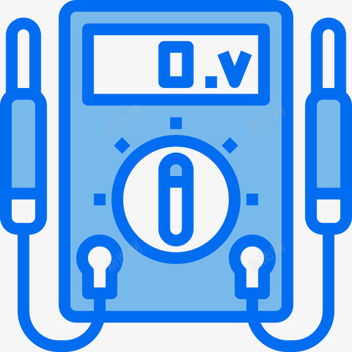 电表能量48蓝色图标svg_新图网 https://ixintu.com 电表 能量 蓝色