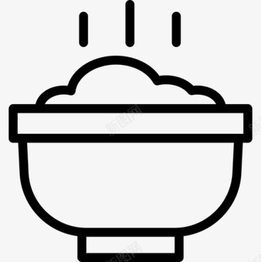 碗美食10线性图标图标