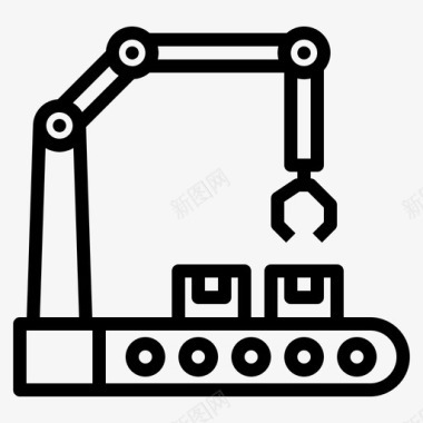 输送机工程工厂图标图标