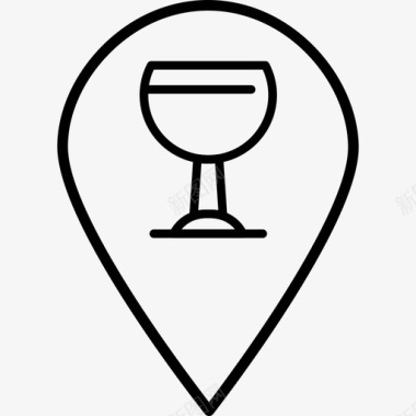葡萄酒俱乐部玻璃杯图标图标