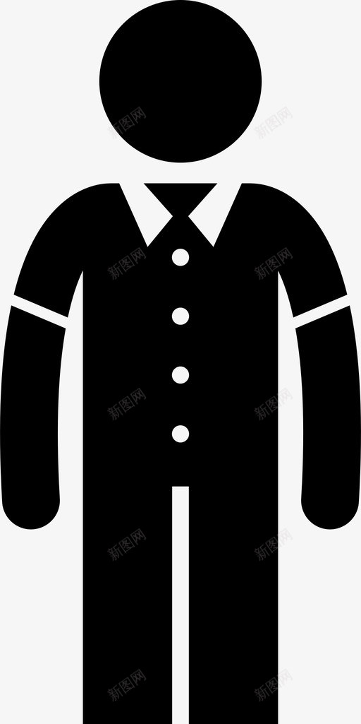 纽扣衬衫纽扣服装图标svg_新图网 https://ixintu.com 时尚 时尚服装 服装 男式 男装 纽扣 衬衫