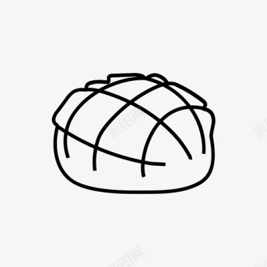 甜瓜面包食品日本图标图标