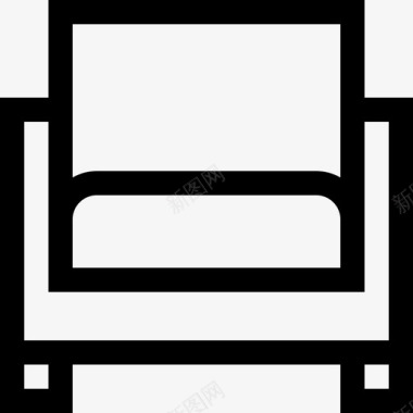 扶手椅零售41直线型图标图标