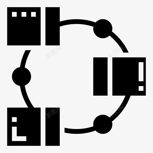 事务算法块图标svg_新图网 https://ixintu.com 事务 块 块链glyph1 挖掘 算法 财务