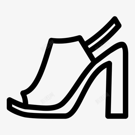 高跟鞋时尚女图标svg_新图网 https://ixintu.com 女鞋 时尚 高跟鞋