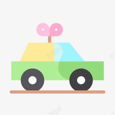 汽车玩具婴儿淋浴29扁平图标图标
